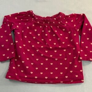 GAP - long sleeve Heart Patterned Kids Shirt/blouse